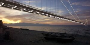 ponte sullo stretto visto da Cannitello - Villa San Giovanni - RC - Stretto di Messina