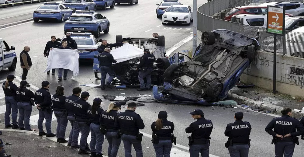 scontro volanti polizia di stato - roma