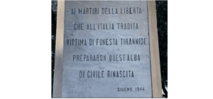 stele restaurata a reggio calabria per il 25 aprile