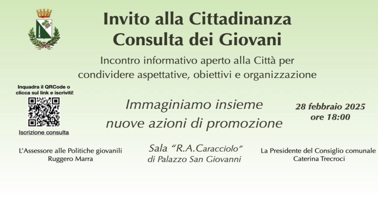 avviso convocazione consulta comunale dei giovani villa san giovanni rc